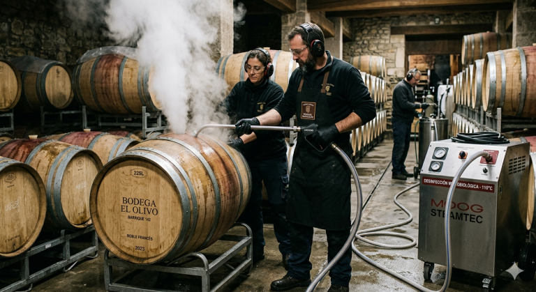 Tratamiento para eliminar Brettanomyces en barricas de vino